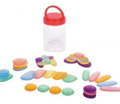 Tout Pour le Jeu 36 galets translucides couleurs pastel 5 cm