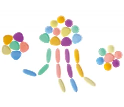 Tout Pour le Jeu 36 galets translucides couleurs pastel 5 cm