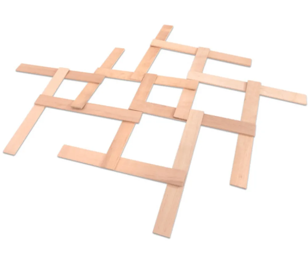Tout Pour le Jeu 45 grandes plaquettes en bois naturel 36 cm construction jeux