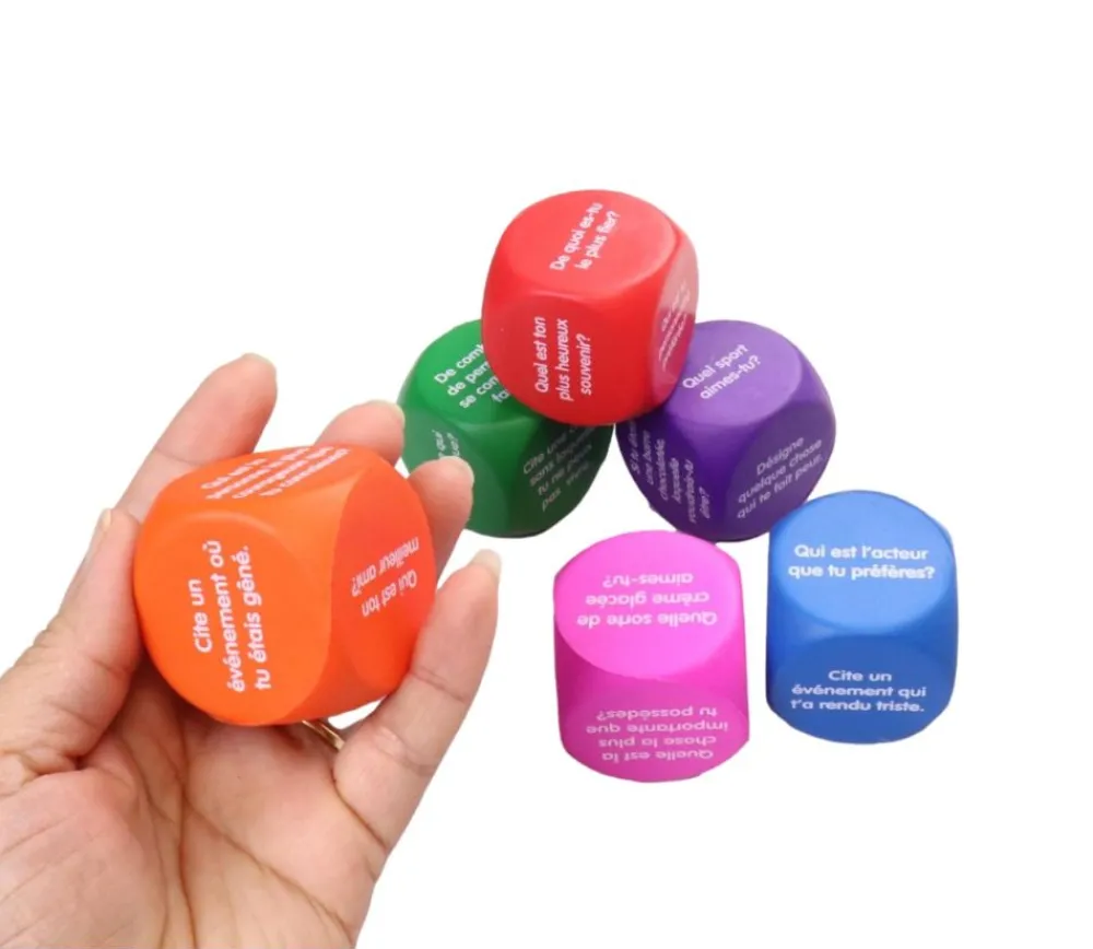 Tout Pour le Jeu 6 grands dés questions pour discussion 4 cm