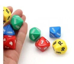 Tout Pour le Jeu 8 grands dés unité, dizaine, centaine, millier 10 faces JUMBO