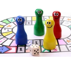 Tout Pour le Jeu 4 Grands Pions personnages rigolos 6 cm