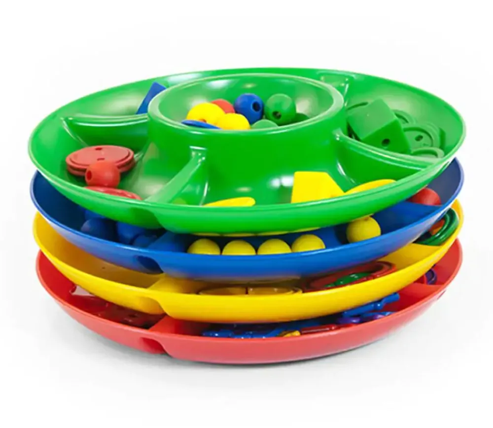 Tout Pour le Jeu 4 grands plateaux de tri fleur 26 cm de diamètre