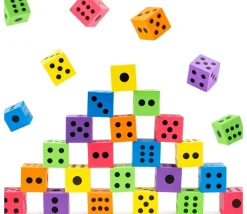 Tout Pour le Jeu 48 gros dés mousse 3,8 cm silencieux