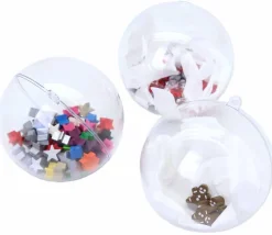 Tout Pour le Jeu 5 grosses Boules 10 cm plastique cristal à remplir et suspendre