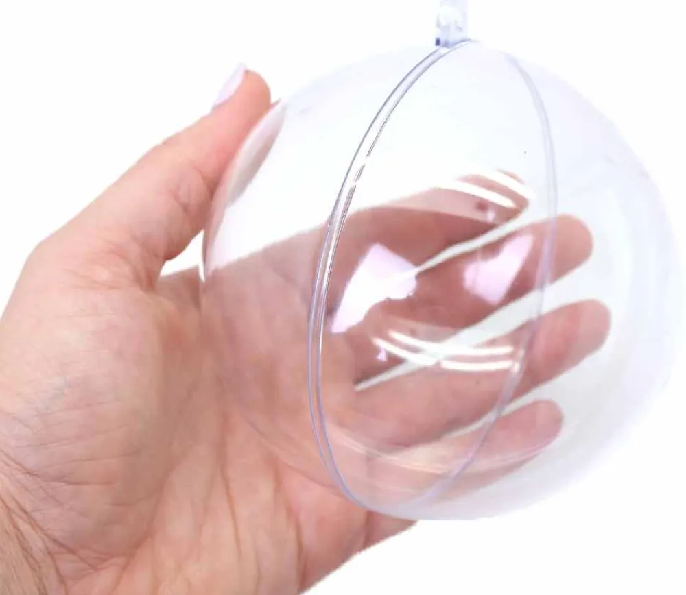 Tout Pour le Jeu 5 grosses Boules 10 cm plastique cristal à remplir et suspendre