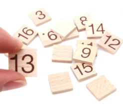 Tout Pour le Jeu 16 jetons bois 1.6 cm numérotés 1 à 16 Carré magique