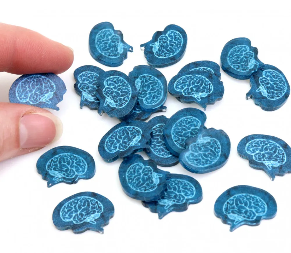 Tout Pour le Jeu 20 jetons cerveaux 20 x 15 mm pour jeux