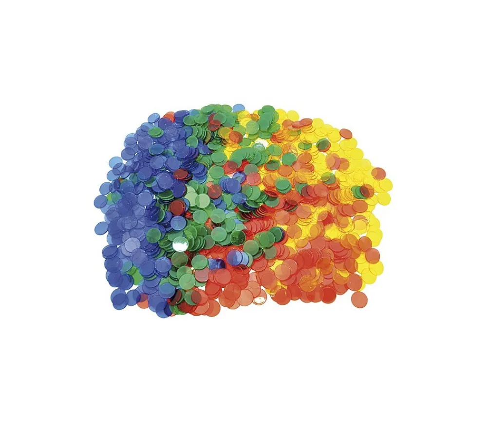 Tout Pour le Jeu 1000 Jetons colorés translucides de 2.5 cm de diamètre plastique pour jeux