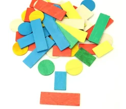 Tout Pour le Jeu 50 Jetons de jeux en bois lot pour tarot, nain jaune, mise 5 couleurs