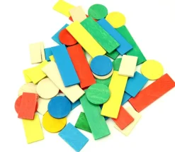 Tout Pour le Jeu 50 Jetons de jeux en bois lot pour tarot, nain jaune, mise 5 couleurs