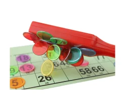 Tout Pour le Jeu 100 Jetons de loto magnétiques avec 1 ramasse jetons bâton