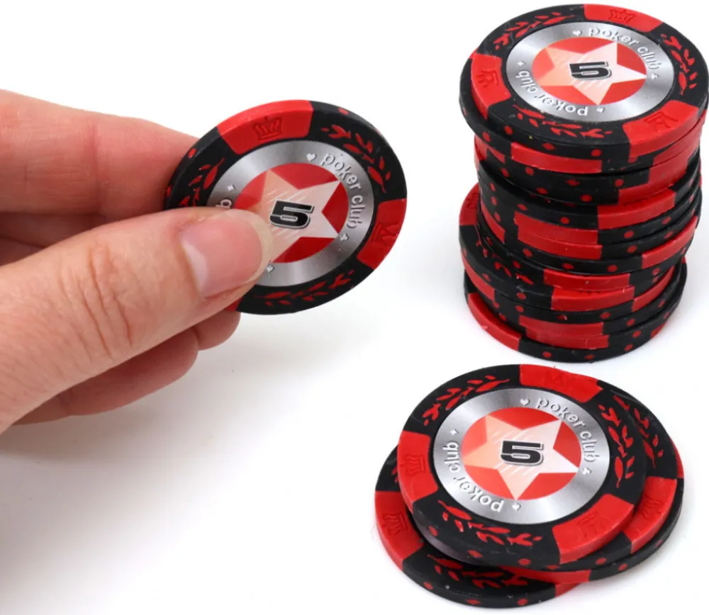 Tout Pour le Jeu 20 Jetons de poker crown argile valeur 5 - 14 gr