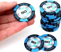 Tout Pour le Jeu 20 Jetons de poker crown argile valeur 50 - 14 gr