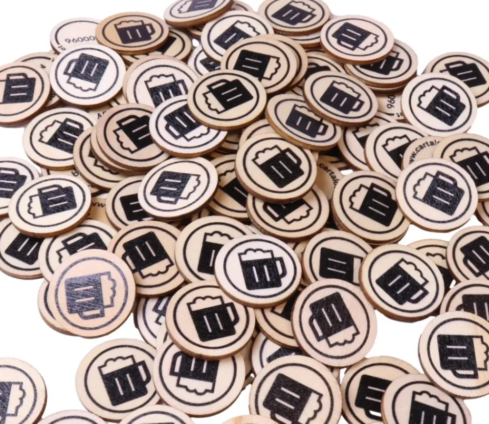 Tout Pour le Jeu 500 jetons en bois bière - 2.5 cm