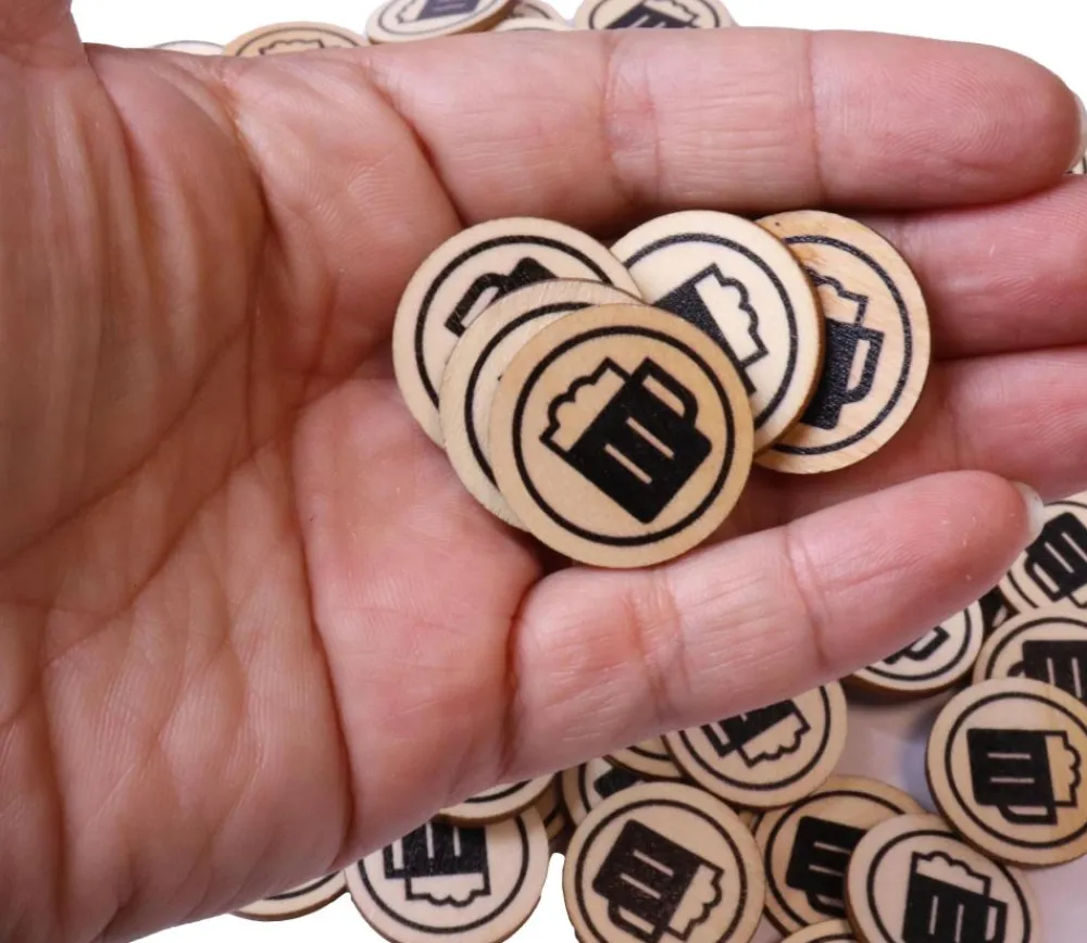Tout Pour le Jeu 500 jetons en bois bière - 2.5 cm