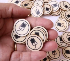 Tout Pour le Jeu 500 Jetons en bois Boisson - 2.5 cm