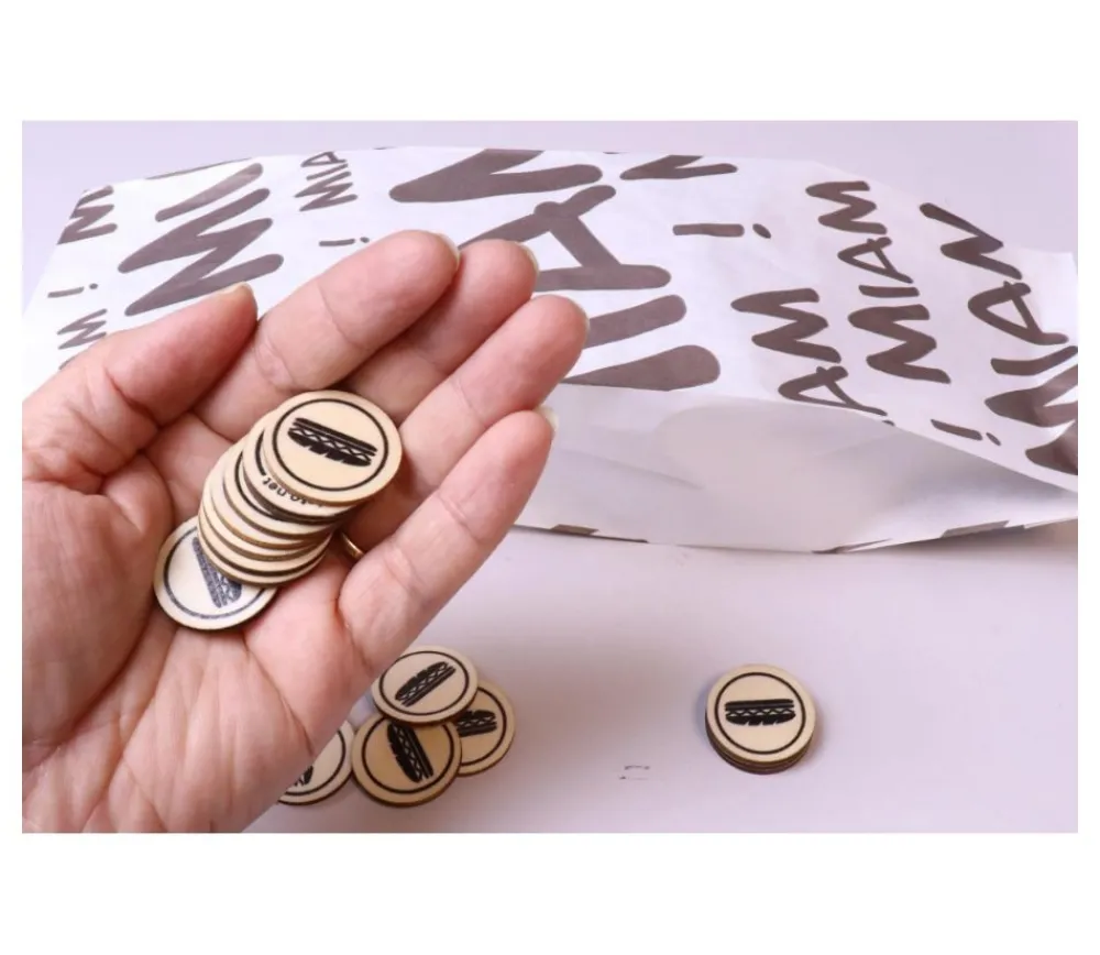 Tout Pour le Jeu 500 jetons en bois sandwich - 2.5 cm