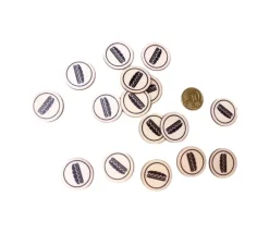 Tout Pour le Jeu 500 jetons en bois sandwich - 2.5 cm