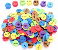 Tout Pour le Jeu 280 jetons mousse numérotés unité dizaine centaine millier million