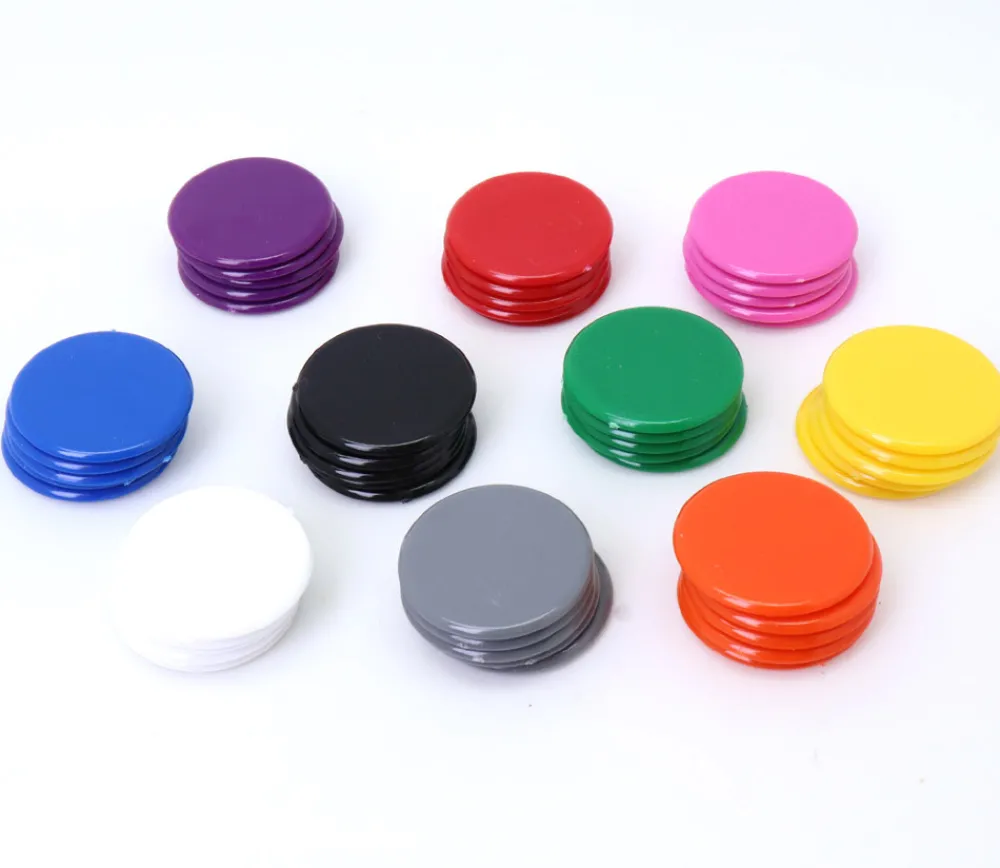 Tout Pour le Jeu 50 jetons multicolores 3 cm en 10 couleurs pour jeu - pions ronds 30 mm