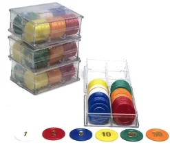 Tout Pour le Jeu 240 jetons numérotés. Pions de 25 mm. 4 boites de 60 pions.