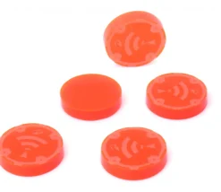 Tout Pour le Jeu 5 jetons ONDES rayonnement orange 1.5 cm pour jeu