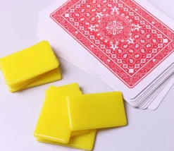 Tout Pour le Jeu 500 Jetons petits rectangles épais 3.2 x 2 cm en plastique jaune