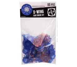 Tout Pour le Jeu 80 jetons rouges et bleus compatibles jeu XWing bleu