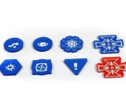 Tout Pour le Jeu 80 jetons rouges et bleus compatibles jeu XWing bleu