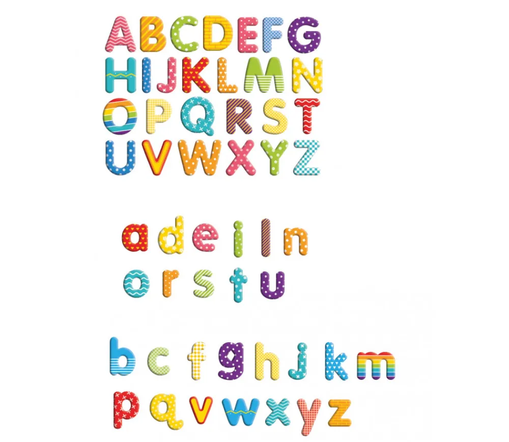 Tout Pour le Jeu 99 lettres magnétiques 4.5 cm de hauteur majuscule + minuscule alphabet