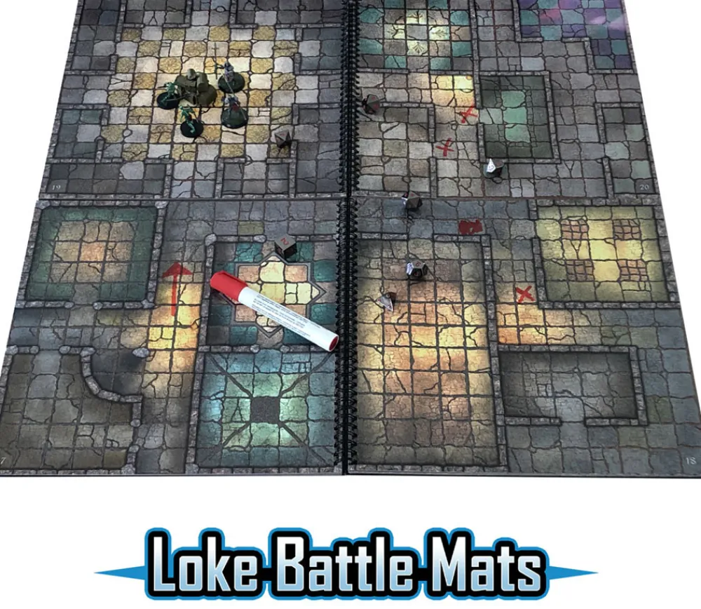 Tout Pour le Jeu 2 Livres Dungeon Battle Mats plateaux de jeu combat