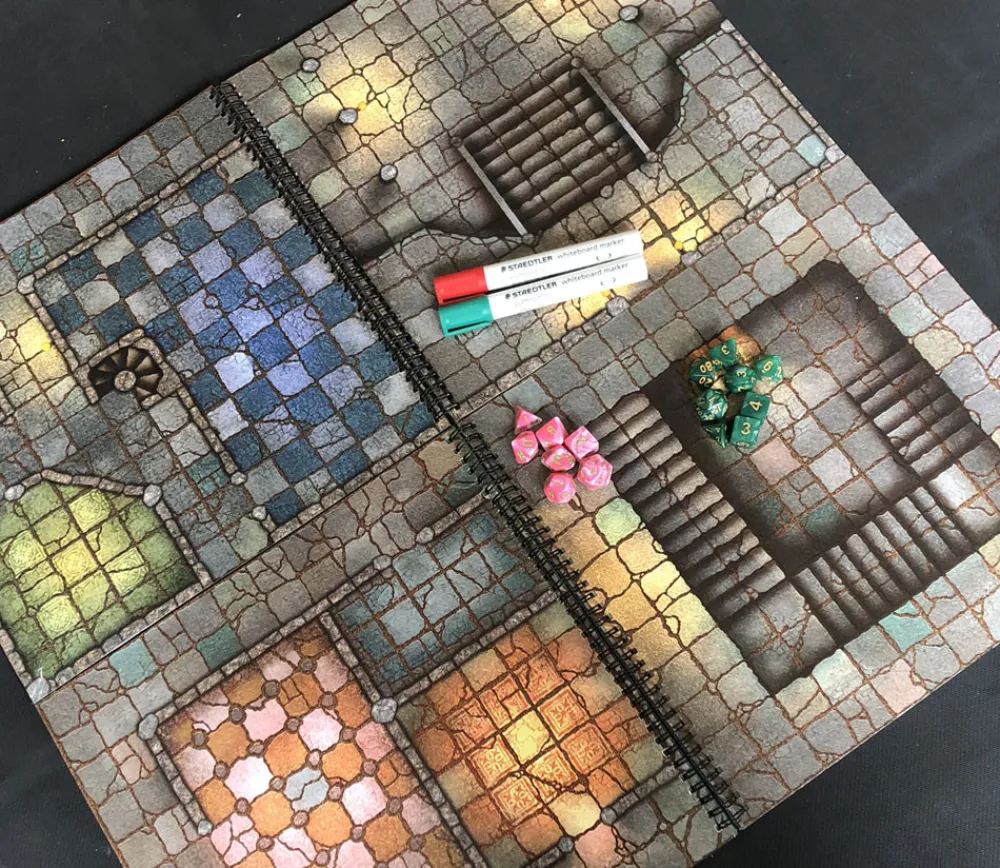 Tout Pour le Jeu 2 Livres Dungeon Battle Mats plateaux de jeu combat