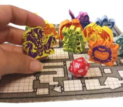 Tout Pour le Jeu 10 meeples créatures fantastiques - Boss de donjon pions en bois