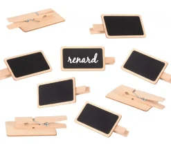 Tout Pour le Jeu 12 Mini ardoises clips pinces 7 x 4 cm