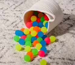 Enfant Tout Pour le Jeu 120 mini balles neon rebondissantes Ø 2.5 cm caoutchouc souple