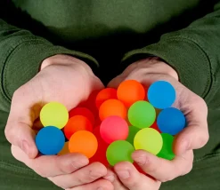 Enfant Tout Pour le Jeu 120 mini balles neon rebondissantes Ø 2.5 cm caoutchouc souple