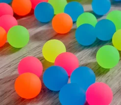 Enfant Tout Pour le Jeu 120 mini balles neon rebondissantes Ø 2.5 cm caoutchouc souple