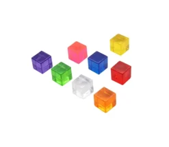 Tout Pour le Jeu 8 mini cubes translucides - 8 mm