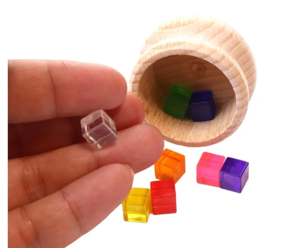 Tout Pour le Jeu 8 mini cubes translucides - 8 mm