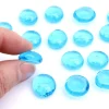 Tout Pour le Jeu 20 mini galets gems bleus translucides 12/18 mm - mini pierres plates