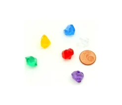 Tout Pour le Jeu 6 Mini gems multicolores pépites