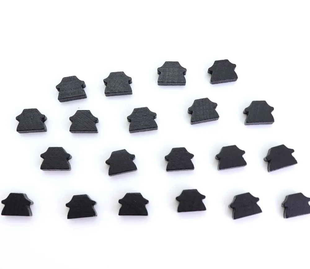 Tout Pour le Jeu 20 Mini jetons maisonnettes asiatiques en bois lot par couleur