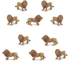 Tout Pour le Jeu 10 mini mini lions 28 x 20 x 18 mm