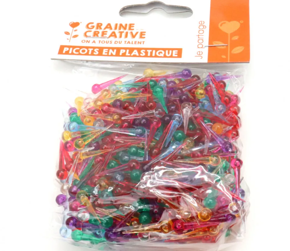 Tout Pour le Jeu 500 mini picots clous translucides 16 mm