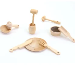Tout Pour le Jeu 10 miniatures en bois ustensiles cuisine
