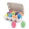 Enfant Tout Pour le Jeu 12 oeufs craies de trottoir 6 couleurs avec boite de rangement