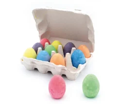 Enfant Tout Pour le Jeu 12 oeufs craies de trottoir 6 couleurs avec boite de rangement