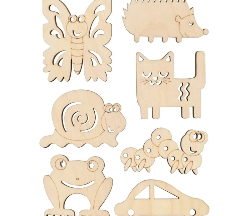 Tout Pour le Jeu 12 outils de traçage en bois formes amusantes