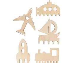 Tout Pour le Jeu 12 outils de traçage en bois formes amusantes